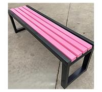 ZCXMNL Panchina da giardino in legno, 2-3 posti, 100% legno di acacia, resistente alle intemperie, superficie pretrattata con olio, per esterni, veranda, patio, parco (nero rosa, 100 x 40 x 45 cm)