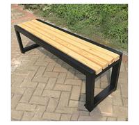 ZCXMNL Panchina da giardino in legno, 2-3 posti, 100% legno di acacia, resistente alle intemperie, superficie pretrattata con olio, per esterni, veranda, patio, parco (legno nero, 120 x 40 x 45 cm)