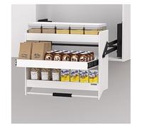 ZCXMNL Scaffalatura allungabile a 3 livelli, organizer per armadi estraibile, regolabile in altezza, portaspezie da appendere sul balcone in cucina (lunghezza x larghezza x altezza): 47,2 x 25 x 45,2
