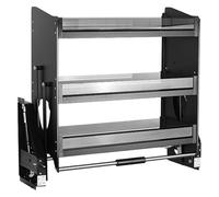 ZCXMNL Scaffale allungabile a 3 livelli per mobili da cucina, organizer estraibile per armadi alti, scaffalatura per armadi superiori, portata: 15 kg (lunghezza x larghezza x altezza) 86 x 27 x 68 cm
