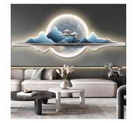 ZCXMNL Scultura artistica illuminata 3D da appendere alla parete, arenaria con luce LED calda per soggiorno camera da letto (Ax), 120 x 40 cm)