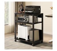 ZCXMNL Supporto audio mobile a 2/3/4/5 livelli, supporti componenti AV, scaffale, armadi stereo a torre, con ruote, per riunioni, soggiorno, sala di registrazione (nero, 51 x 30 x 68 cm)