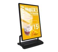 ZCXMNL Supporto per poster da esterno con base imbottita, antivento, per marciapiedi, con due ruote nella parte inferiore, per affari, pubblicità, menu e guide. (60 x 90 cm)