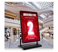 ZCXMNL Supporto per poster da esterno con base imbottita, antivento, per marciapiedi, con due ruote nella parte inferiore, per affari, pubblicità, menu e guide. (60 x 90 cm)