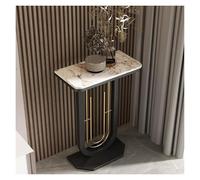 ZCXMNL Tavolo consolle stretto con portaoggetti, montaggio senza attrezzi e coperchio resistente ai graffi, salvaspazio, per appartamenti e piccoli spazi (nero + oro, 60 cm)