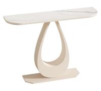 ZCXMNL Tavolo consolle stretto con stoccaggio, montaggio senza attrezzi e coperchio resistente ai graffi, salvaspazio per appartamenti piccoli (bianco + bianco, 100 cm)