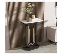 ZCXMNL Tavolo consolle stretto con stoccaggio, montaggio senza attrezzi e coperchio resistente ai graffi, salvaspazio, per appartamenti piccoli (nero e bianco, 60 cm)