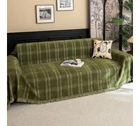 ZCXRYFL Copridivano AntiGraffio Gatto 1 2 3 4 Posti Telo Salva Divano in Ciniglia Coperta Divano Universale Quattro Stagioni per Cani Animali Domestici, Lavabile(180X300cm,Green)