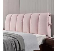 ZCXRYFL Cuscini Testiera Letto Matrimoniale Singolo Una Piazza E Mezza Copri Testata Letto Imbottita, Schienale Letto Grandi Cuscino da Lettura Anti-collisione Copripiumino Lavabile(170x50cm,Pink3)