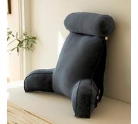 ZCXRYFL Cuscino da Lettura, Schienale Divano Supporto Cuscino, Velluto di Cristallo Cuscini testiera con braccioli e tutore per Il Collo, Ideale per Divano, Leggere, Giocare o Lavorare(75x55cm,Black)