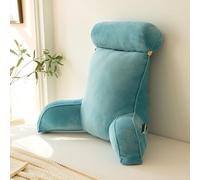 ZCXRYFL Cuscino da Lettura, Schienale Divano Supporto Cuscino, Velluto di Cristallo Cuscini testiera con braccioli e tutore per Il Collo, Ideale per Divano, Leggere, Giocare o Lavorare(85x60cm,Green)