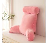 ZCXRYFL Cuscino da Lettura, Schienale Divano Supporto Cuscino, Velluto di Cristallo Cuscini testiera con braccioli e tutore per Il Collo, Ideale per Divano, Leggere, Giocare o Lavorare(85x60cm,Pink1)