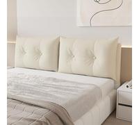 ZCXRYFL Cuscino per Testiera Letto Imbottito Supporto per Schienale Cuscino per Lettura, Copri Testata in Legno/Ferro/Tatami Comfort Pelle Cuscini per Schienale Grandi(No headboard-180x60x13cm,Beige)