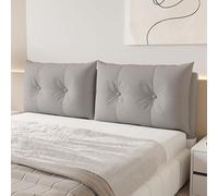 ZCXRYFL Cuscino per Testiera Letto Imbottito Supporto per Schienale Cuscino per Lettura, Copri Testata in Legno/Ferro/Tatami Comfort Pelle Cuscini per Schienale Grandi(No headboard-180x60x13cm,Gray)