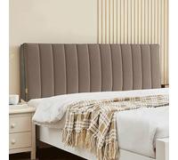 ZCXRYFL Premium Velluto Copri Testata Letto Matrimoniale Imbottito/Legno/Pelle/Ferro Copertura Testiera Letto 3cm Spesso Impermeabile Elastica Copritestata Letto Fodera Protezione(185cm,Brown1)