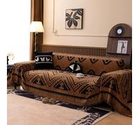 ZCXRYFL Telo Salva Arredo Divano Grande Copridivano retrò E Lussuoso 1 2 3 4 Posti Coperta Divano in Ciniglia per Divano Letto/Divano Braccioli/Spiaggia/AntiGraffio Gatto(180X400cm,C)