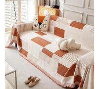 ZCXRYFL Telo Salva Divano di Lusso La Casa Copridivano per Penisola/Combinato Angolo 1/2/3/4 Posti Grande Coperta Divano in Ciniglia Multiuso Copertura Divano per Arredo Picnic(180X230cm,Orange)