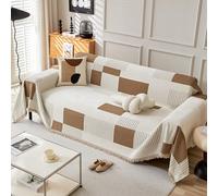 ZCXRYFL Telo Salva Divano di Lusso La Casa Copridivano per Penisola/Combinato Angolo 1/2/3/4 Posti Grande Coperta Divano in Ciniglia Multiuso Copertura Divano per Arredo Picnic(180X260cm,Khaki)