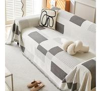 ZCXRYFL Telo Salva Divano di Lusso La Casa Copridivano per Penisola/Combinato Angolo 1/2/3/4 Posti Grande Coperta Divano in Ciniglia Multiuso Copertura Divano per Arredo Picnic(180X380cm,Grey)