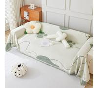 ZCXRYFL Telo Salva Divano per Penisola/Combinato Angolo Divani Copridivano di Lusso per La Casa 1/2/3/4 Posti Grande Coperta Divano in Ciniglia Multiuso Copertura Divano (180X300cm,Green 2)