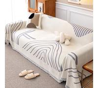 ZCXRYFL Telo Salva Divano- Reversibile A/B Copridivano di Lusso La Casa 1 2 3 4 Posti Copertura Divano in Ciniglia Coperta Divano con Penisola per AntiGraffio Gatto, Lavabile(180X180cm,Grey)