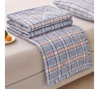 ZCXRYFL Trapunta in Cotone- Piumino Estiva Sottile E Fresca- Trapunte Patchwork, per Coperta da Divano/Lenzuola Ispessite, per Le Serate Calde, Cotone EsternoInterno (Single: 150X200cm,Blue)