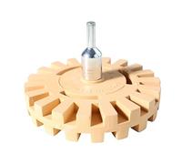 ZCYKJ Gomma professionale extra spessa da 25 mm per rimuovere decalcomanie, diametro 10 cm, gomma con adattatore per trapano elettrico, rimozione di adesivi gessati, etichette adesive, decalcomanie da
