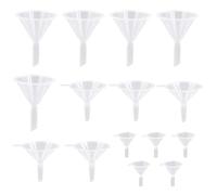 ZCYKJ Set di 15 imbuti in plastica, mini imbuti trasparenti da viaggio, per limare bottiglie di oli essenziali, profumi, bottiglie di laboratorio, prodotti chimici da laboratorio