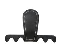 ZCZDHNA Billiard Cue Rack | Portable Foldable 4 Hole Pool Cue Holder | Aluminum Alloy & Saddle Leather Snooker Stick Organizer | for Pool Table/Game Room/Home Bar