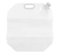 ZCZDHNA Borsa per Contenitore dell'Acqua Pieghevole da 15 Litri Contenitore per Acqua congelabile Riutilizzabile in PVC Trasparente per Campeggio all'aperto di Emergenza (Bianca)
