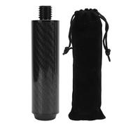 ZCZDHNA Carbon Fiber Pool Cue Extension 4 inch | Enhanced Control & Performance for Billiards | Lightweight Cue Extender for Pool Sticks/Snooker Cues | with Rubber Bumper & Storage Bag