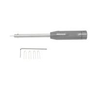 ZCZDHNA Cycle Spoke Cap Wrench | Aluminum Alloy Spoke Nipple Tool for Wheel Repair/Maintenance/Installation | with 5 Accessories & Hanging Hole (Ti Color)