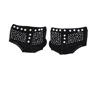 ZCZDHNA Dance Paws Pads | Black Toe Foot Thongs for Ballet/Belly Dance/Jazz | Secure - Grip Sole Protection with Rhinestones | Comfortable Dance Footwear for Women (M/36~37 Size)