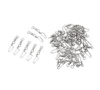 ZCZDHNA Fishing Snap Swivels 50Pcs | Stainless Steel Ball Bearing Swivels 360° Rotation | Saltwater & Freshwater Fishing Tackle/Land Based/Offshore (1#)