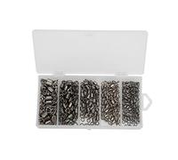 ZCZDHNA Fishing Swivels 210Pcs | 8 Shape Bearing Solid Rings Rolling Metal Connector | Stainless Steel Fishing Tackle Accessories/Lure Rigs/Saltwater Freshwater | Enduring