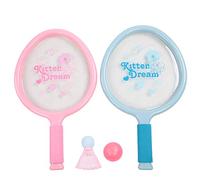 ZCZDHNA Set di Racchette Badminton Junior | Secure Plastic Toy con Palla Sonora per Gioco Interno/Parco/Spiaggia | Promuove Le capacità motorie e Il Genitore - Legame Figlio