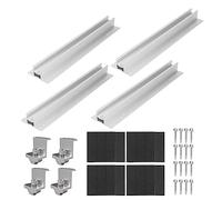 ZCZDHNA Solar Panel Mounting Bracket Set | Aluminum Alloy Rack for Firm PV Panel Installation | Solar Mount for Steel Tile/Brick/Asphalt Roofs | 16 inch Rails with 4 Press Blocks
