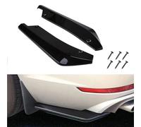 ZCZMAD 2Pcs Labbro Paraurti Posteriore Spoiler Auto per Audi A1, A3, A4, A5, A6, A7, A8, TT, Q3, Q5, Q7 Mk2, Q8, Splitter per Gonna parafango Laterale Auto, con 6 bulloni,A-Black