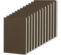 ZCZN Quaderni A5 a Righe, Copertina Kraft Marrone，12 Pezzi, 30 Fogli/60 Pagine, Taccuini per Ufficio e Scuola