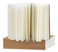 ZCZN Quaderno A5 Rigo, 12 Pezzi Copertina Kraft Quaderno con 30 Fogli/60 Pagine, Taccuini per Ufficio e Scuola