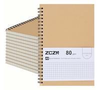 ZCZN-Quaderno Appunti a Spirale, Taccuino a Quadretti A5