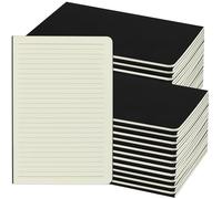 ZCZN-Quaderno Appunti, Taccuino a Rigo Formato A5, Confezione da 48 Pezzi-30 Fogli/60 Pagine, Utilizzato per Scrivere Note, Diario o Agenda, Nero