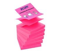 ZCZN Z-Notes, 6 blocchetti autoadesivi da 76 x 76 mm, 80 fogli per blocco - Note autoadesive da 480 fogli, Fucsia
