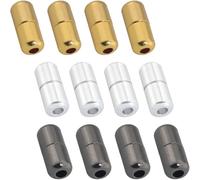 ZCZQC 12PCS Lacci Clip di Bloccaggio Ottone Tappo di Chiusura In Metallo Connettore Collo Decorativo Catena Punta Vite Clip di Ricambio Rotonda Capsula Press Clip Per Running Sneakers Scarpe Casual