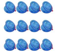 ZCZQC 12PCS Percussione Sonagli di Plastica Trasparente Blu Strumento Musicale di Legno Finger Sonagli Precoci Strumento Musicale Ritmo Sonagli Per La Scuola Partito Giocare