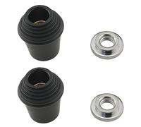 ZCZQC Set di 2 tappi per gambe per grancassa, in gomma filettata, accessori professionali per grancassa, nero