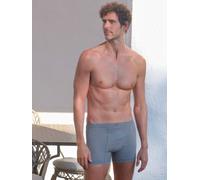 zd ZERO DEFECTS Boxer 'Helios prinstriped fly front boxer' grigio Uomo zd ZERO DEFECTS 4XL