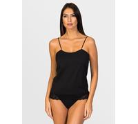 zd ZERO DEFECTS Maglietta intima 'Afrodita Cuff lace spaghetti top soy fiber' nero Donna zd ZERO DEFECTS MxB