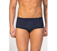 zd ZERO DEFECTS Slip 'Senior Prinstriped Fly Front Brief' navy Uomo zd ZERO DEFECTS XL