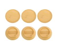 ZDAGELD 6 Pezzi di Bicchieri da Vino per Salumi, Mini Sottobicchieri per Salumi, Piatti da Antipasto per Riunioni di Famiglia, Ristoranti, Bar, con Coperchi in Legno per Bicchieri da